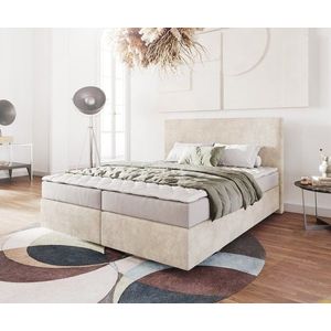 Boxspring postel Dream-Well 160x200 cm manšestr béžová obraz