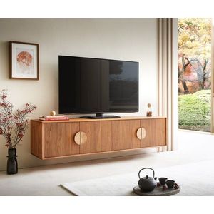 TV stolek Surimu 175x40x40 cm akácie světle hnědá 4 dvířka obraz