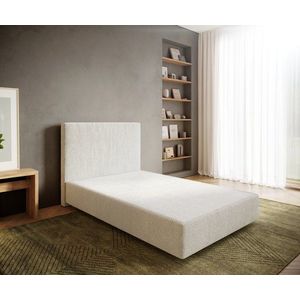 Boxspring postel Dream-Well 120x200 cm bouclé smetanovo-bílá obraz