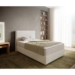Boxspring postel Dream-Well 120x200 cm bouclé krémově bílá obraz