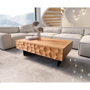 Konferenční stolek Solu 120x70x40 cm přírodní akácie závěsné obraz
