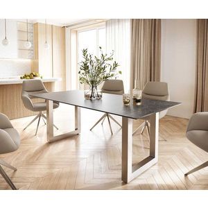 Jídelní stůl Edge 200x100 cm keramika Laminam® Nero Greco šedá obraz