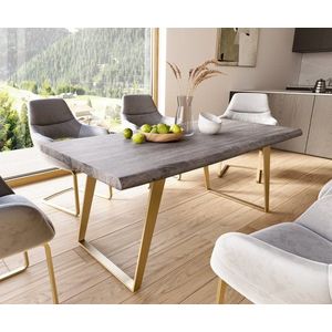 Jídelní stůl Edge 180x90 cm XL akácie platina obraz