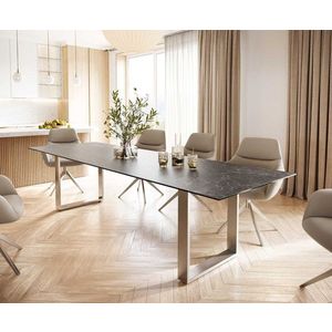 Jídelní stůl Edge 300x100 cm keramika Laminam® Nero Greco šedá obraz