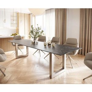 Jídelní stůl Edge 300x100 cm keramika Laminam® Nero Greco šedá obraz