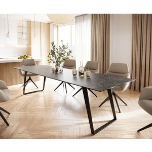 Jídelní stůl Edge 300x100 cm keramika Laminam® Nero Greco šedá obraz