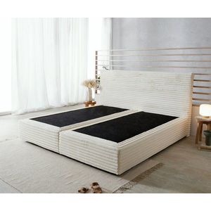 Boxspring postel Dream-Well 200x200 cm plyšový manšestr obraz