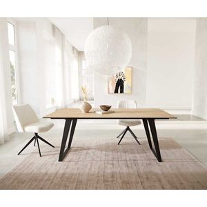 Jídelní stůl Edge 200x100 keramika Laminam® Sabbia kov zkosená obraz