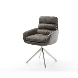 Jídelní židle Abelia-Flex s područkami šedá vintage křížová obraz