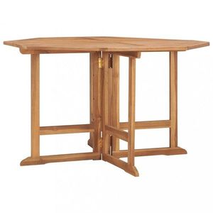 Skládací zahradní jídelní stůl 110 x 110 x 75 cm masivní teak obraz