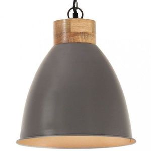 Závěsná lampa šedá / mangovníkové dřevo Dekorhome obraz