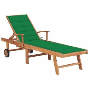 Zahradní lehátko masivní teak / látka Dekorhome obraz