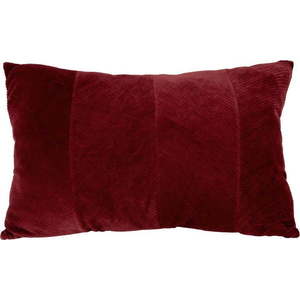 Tmavě červený dekorativní polštář PT LIVING Ribbed, 60 x 40 cm obraz