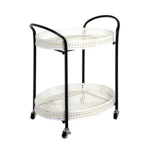 Carryhome SERVÍROVACÍ VOZÍK, černá, béžová, 60/70/40 cm obraz