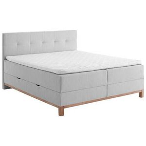 Livetastic AMERICKÁ POSTEL, 180/200 cm, textil, světle šedá obraz