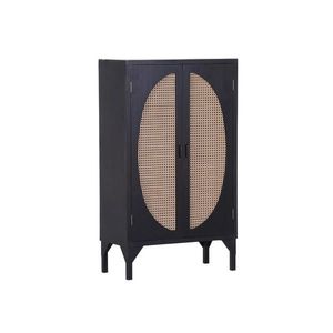 Livetastic VYSOKÁ KOMODA, jedle, černá, béžová, 80/135/39 cm obraz