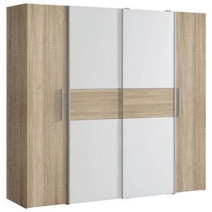 Carryhome ŠATNÍ SKŘÍŇ S OTOČNÝMI DVEŘMI, bílá, Sonoma dub, 200, 1/190, 5/61, 6 cm obraz