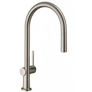 HANSGROHE M54 Dřezová baterie Talis s výsuvnou koncovkou, sBox, vzhled nerezu 72803800 obraz