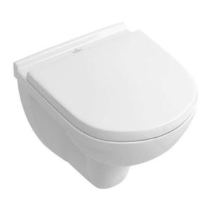 VILLEROY & BOCH O.novo Závěsné WC Compact se sedátkem SoftClosing, DirectFlush, alpská bílá 5688HR01 obraz