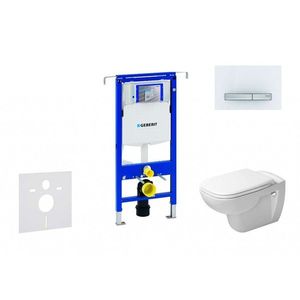 GEBERIT Duofix Modul pro závěsné WC s tlačítkem Sigma50, alpská bílá + Duravit D-Code WC a sedátko, Rimless, SoftClose 111.355.00.5 NH8 obraz