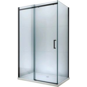 MEXEN/S OMEGA sprchový kout 130x80, transparent, černá 825-130-080-70-00 obraz