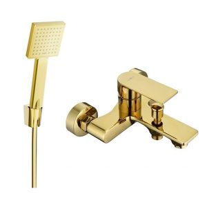 MEXEN/S R45 Royo vanová baterie se sprchou set, zlato 7223R45-50 obraz