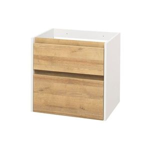 Mereo Opto, koupelnová skříňka 61 cm, bílá/dub Riviera Riviera CN930S obraz
