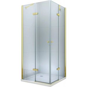 MEXEN/S Roma Duo sprchový kout 90 x 90, transparent, zlatá 854-090-090-50-00-02 obraz