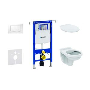 GEBERIT Duofix Set předstěnové instalace, klozet Alpha se sedátkem, tlačítko Sigma30, bílá/chrom 111.355.00.5 NR5 obraz