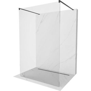 MEXEN/S Kioto Sprchová zástěna WALK-IN volněstojící 105 x 200, transparent 8 mm, černá 800-105-002-70-00 obraz