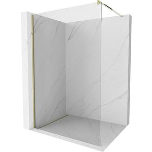 MEXEN/S Kioto Sprchová zástěna WALK-IN 105 x 200, transparent 8 mm, zlatá 800-105-101-50-00 obraz
