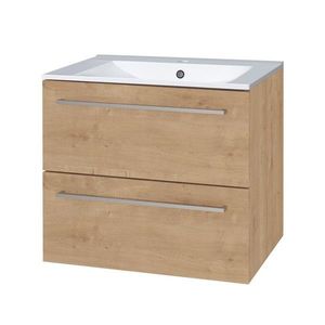 Mereo Bino, koupelnová skříňka s keramickým umyvadlem 61 cm, dub Arlington CN620 obraz