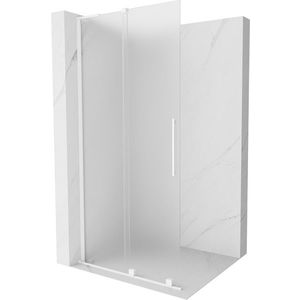 MEXEN/S Velar L Sprchová zástěna posuvná Walk-in 120 x 200 cm, dekor 8 mm, bílá 871-120-003-33-20 obraz