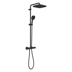 GROHE Vitalio Comfort Sprchový set s termostatem, 25x25 cm, 2 proudy, matná černá 266962431 obraz