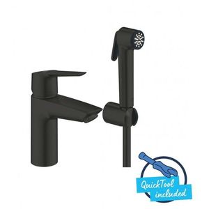 GROHE QuickFix Start Umyvadlová baterie s bidetovou sprškou, matná černá 231232433 obraz