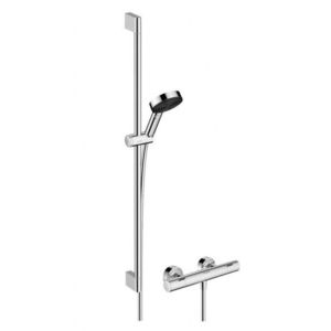 HANSGROHE Pulsify Select S Sprchový set s termostatem, 3 proudy, EcoSmart, chrom 24261000 obraz