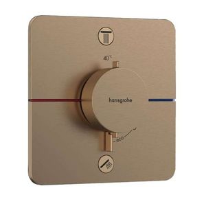 HANSGROHE ShowerSelect Comfort Termostatická baterie pod omítku, pro 2 spotřebiče, kartáčovaný bronz 15583140 obraz