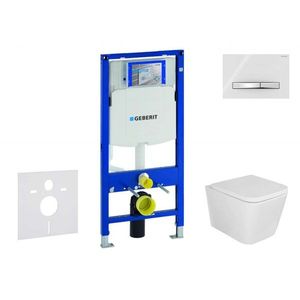 GEBERIT Duofix Set předstěnové instalace, klozetu Arkas I a sedátka softclose, tlačítko Sigma50, chrom/alpská bílá SANI11CA3155 obraz