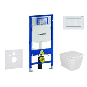 GEBERIT Duofix Set předstěnové instalace, klozetu Arkas I a sedátka softclose, tlačítko Sigma30, bílá/bílá mat SANI11CA3156 obraz