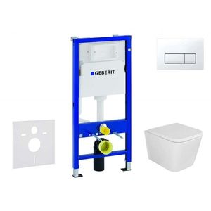 GEBERIT Duofix Set předstěnové instalace, klozetu Arkas I a sedátka softclose, tlačítko Delta50, alpská bílá SANI11CA3159 obraz