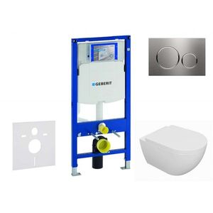 GEBERIT Duofix Set předstěnové instalace, klozetu Oudee a sedátka softclose, tlačítko Sigma20, nerez SANI11CA6100 obraz