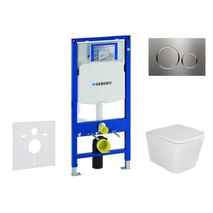 GEBERIT Duofix Set předstěnové instalace, klozetu Arkas I a sedátka softclose, tlačítko Sigma20, nerez SANI11CA6105 obraz
