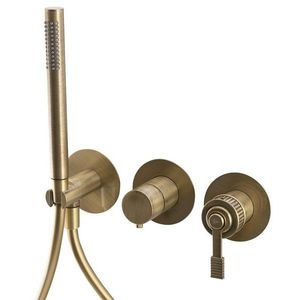 SAPHO VERSI podomítková sprchová/vanová baterie s ruční sprchou, 2 výstupy, bronz RV052/18 obraz