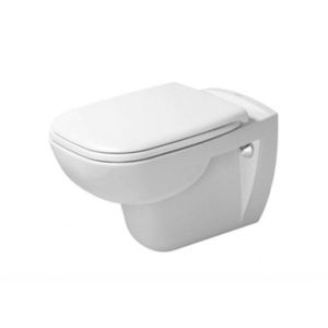 DURAVIT D-Code Závěsné WC, Rimless, sedátko SoftClose, bílá 45700900A1 obraz