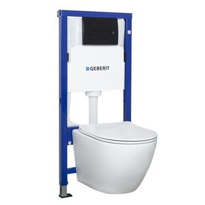 KERRA Instalační set Geberit + mísa Delos + tlačítko 5907548116871 obraz
