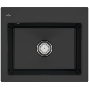 Keramický dřez Villeroy & Boch Subway 60 S, 330901R7, Pure Black 330901R7 obraz