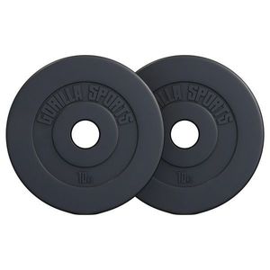 Gorilla Sports Zátěžový kotouč, černá, 10 kg obraz