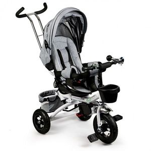 ECOTOYS Dětská trojkolka DELUX šedá obraz