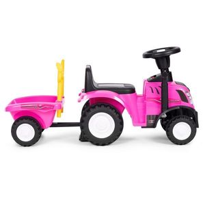 MULTISTORE Dětské odrážedlo TRACTOR s vozíkem růžové obraz