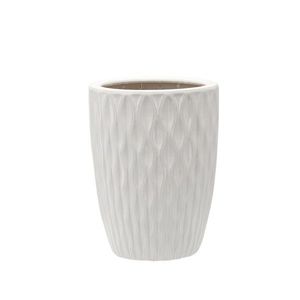 Garden Line Keramický obal na květináč SLOWNY 24, 5 cm bílý obraz